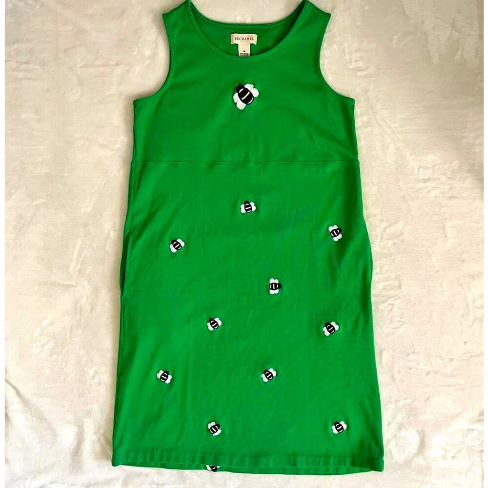 Bechamel Shift Dress Size M Playful Cotton Cottage Bumble Bees House Dress Mumu